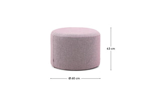 Kave Home Kaeli poef Ø60 cm bouclé Purple