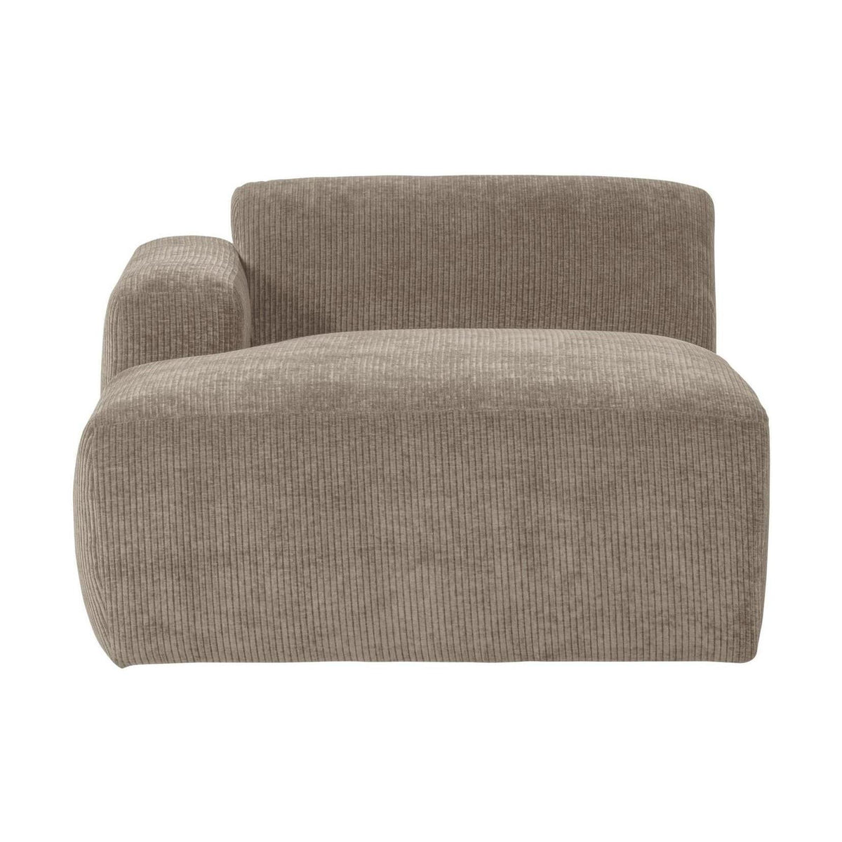 WOOOD Mojo Base chaise longue bank arm links rib Donkerzand