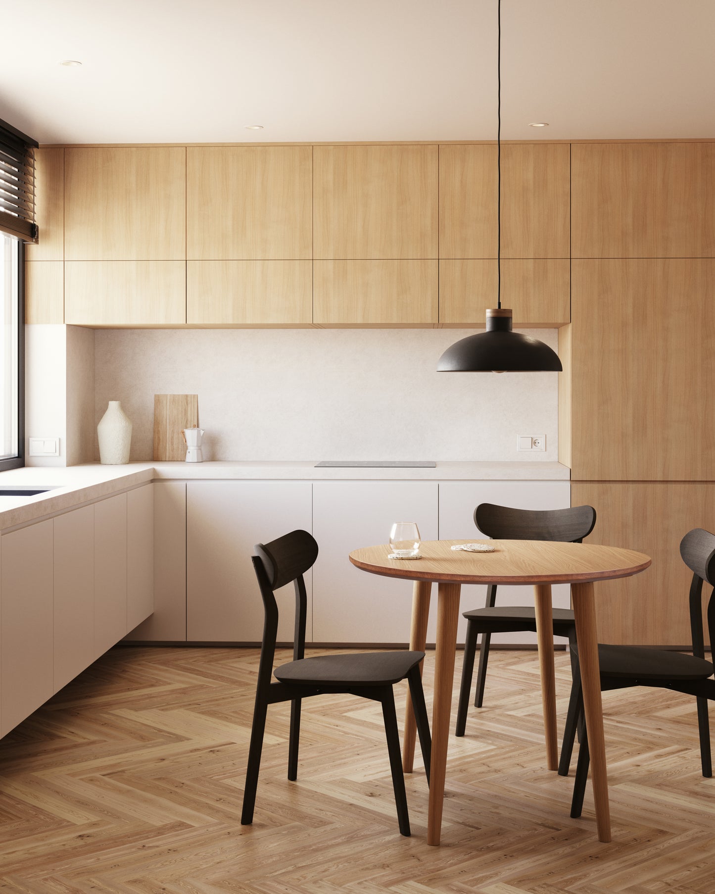 Kave Home Oqui eettafel uitschuifbaar rond Ø90 cm Natural