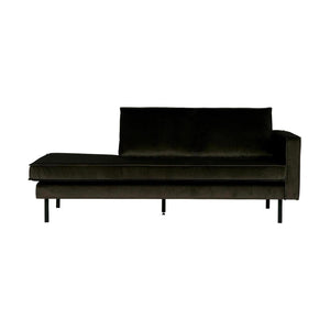 WOOOD Rodeo daybed rechts velvet Donkergroen