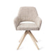 Jesper Home Yanai eetkamerstoel Caramel Grid revolve oak bleach
