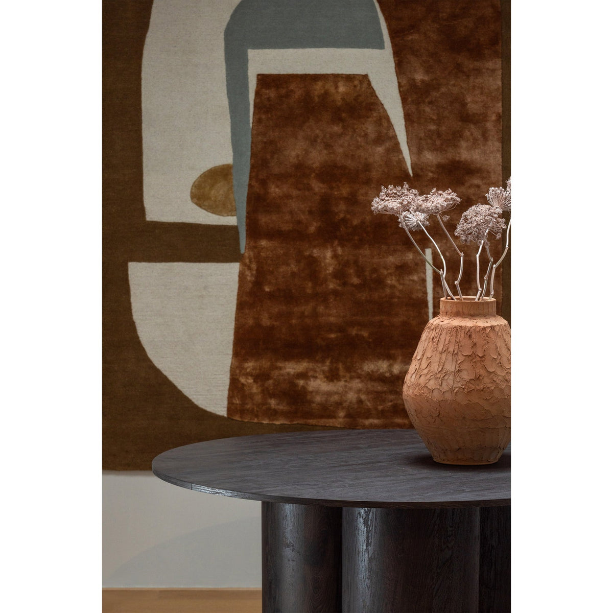 WOOOD Oona eettafel Ø140 cm Donkerbruin