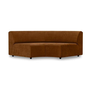 HKliving Jax bank round Royal Velvet Caramel