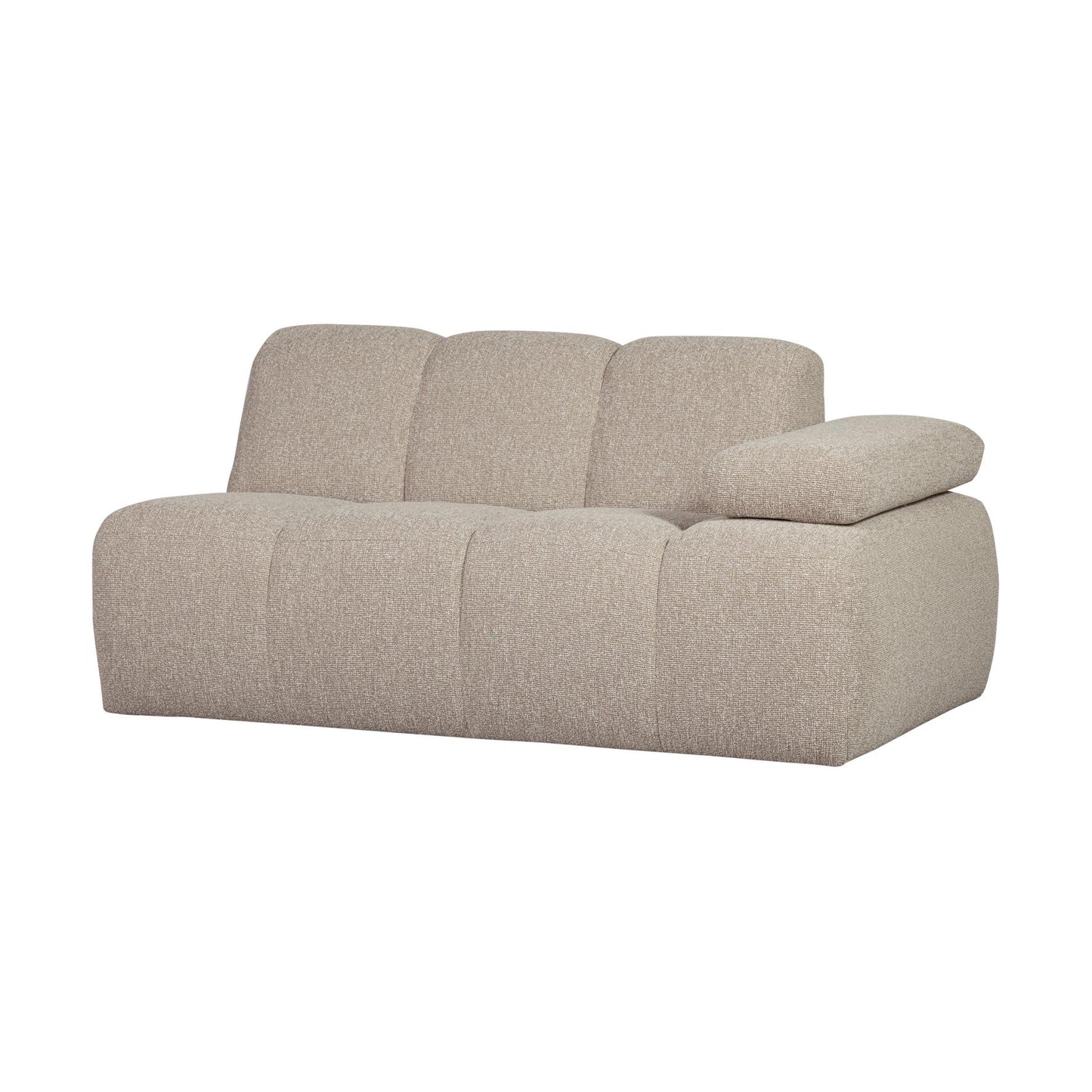 WOOOD Mojo 1,5-zits bank arm rechts bouclé Beige Melange