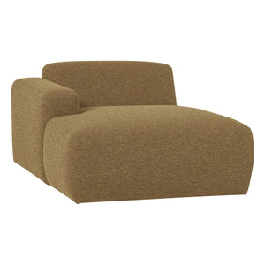 WOOOD Mojo Base chaise longue bank arm links bouclé Geel/Bruin