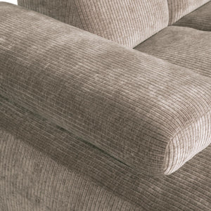 WOOOD Mojo chaise longue bank links ribstof Donkerzand