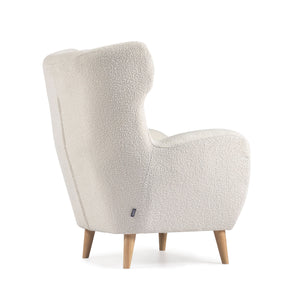 Kave Home Patio fauteuil bouclé Wit