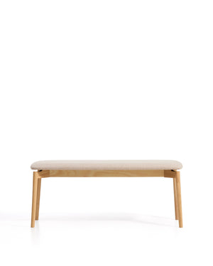 Kave Home Evera eetkamerbank chenille Grey/Beige