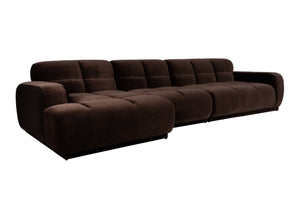 Zuiver Hazel 6-zitsbank Chaise Longue links Bruin