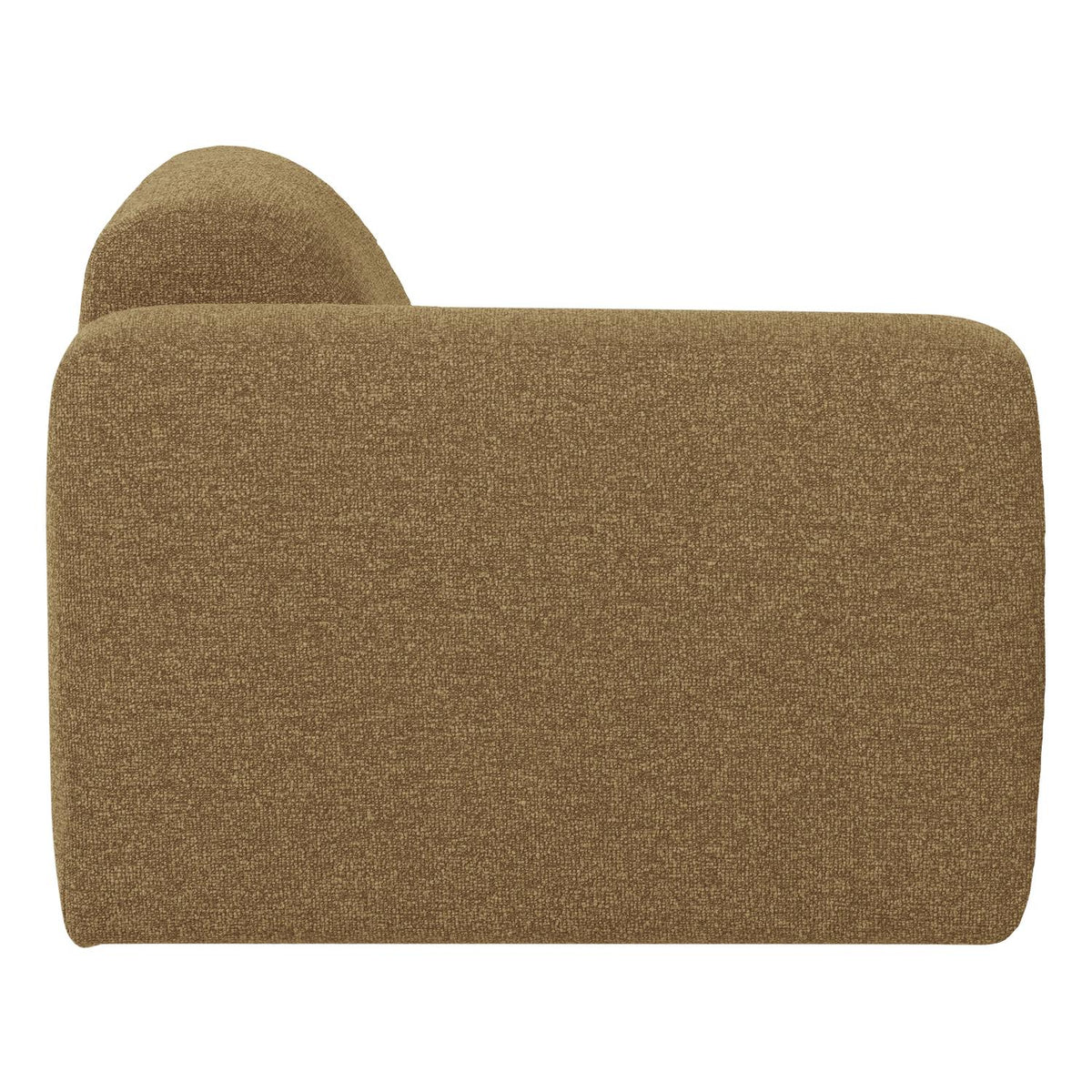 WOOOD Mojo Base 1-zits bank arm links bouclé Geel/Bruin