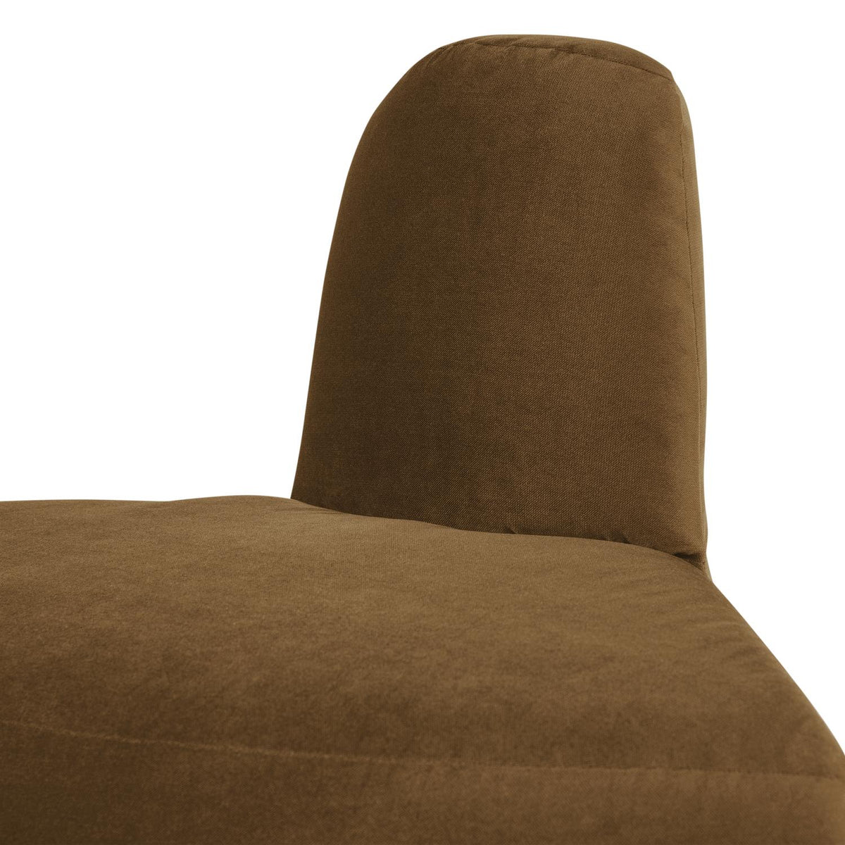 WOOOD Mojo Base eetbank hoek rond rugleuning velvet Honinggeel