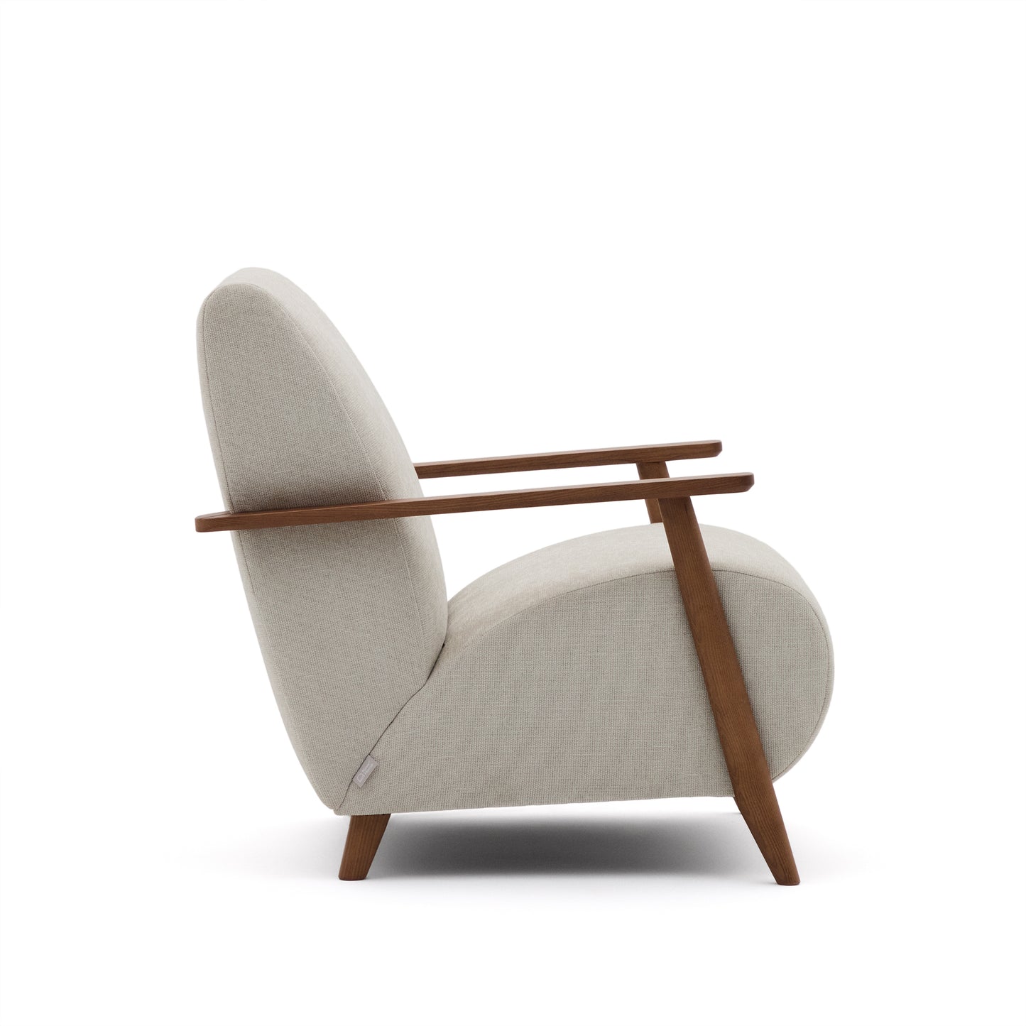 Kave Home Meghan fauteuil Pearl walnoot