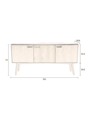 Dutchbone Juju dressoir hoog Walnoot