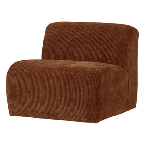 WOOOD Mojo Base 1-zits bank rib Roestbruin