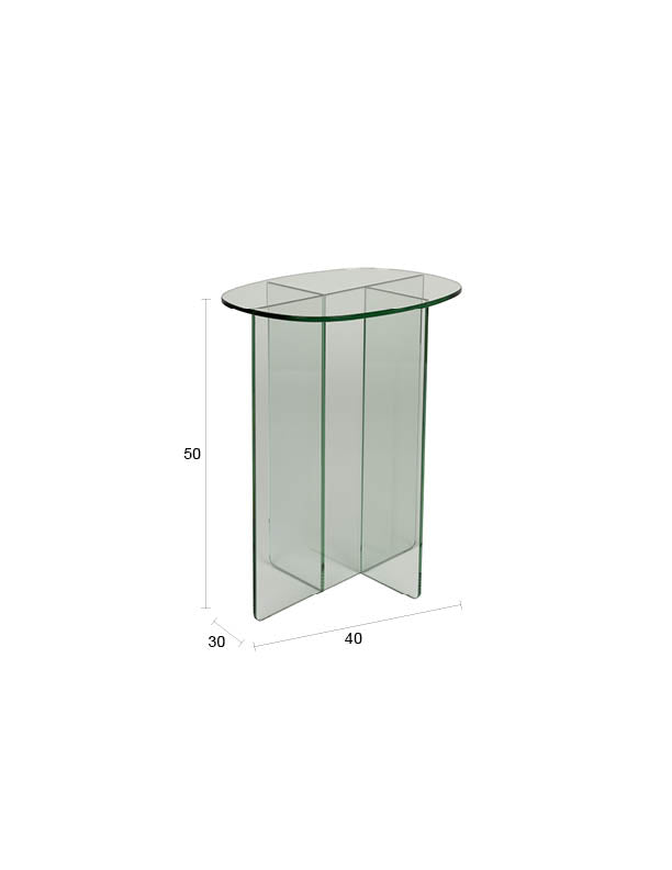 Zuiver Linea bijzettafel Transparant