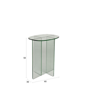 Zuiver Linea bijzettafel Transparant