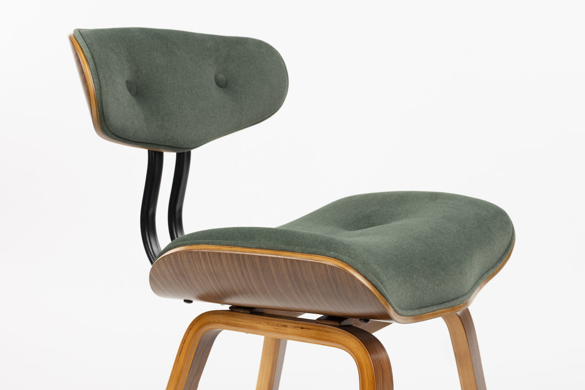 Dutchbone Blackwood eetkamerstoel Walnut/Green