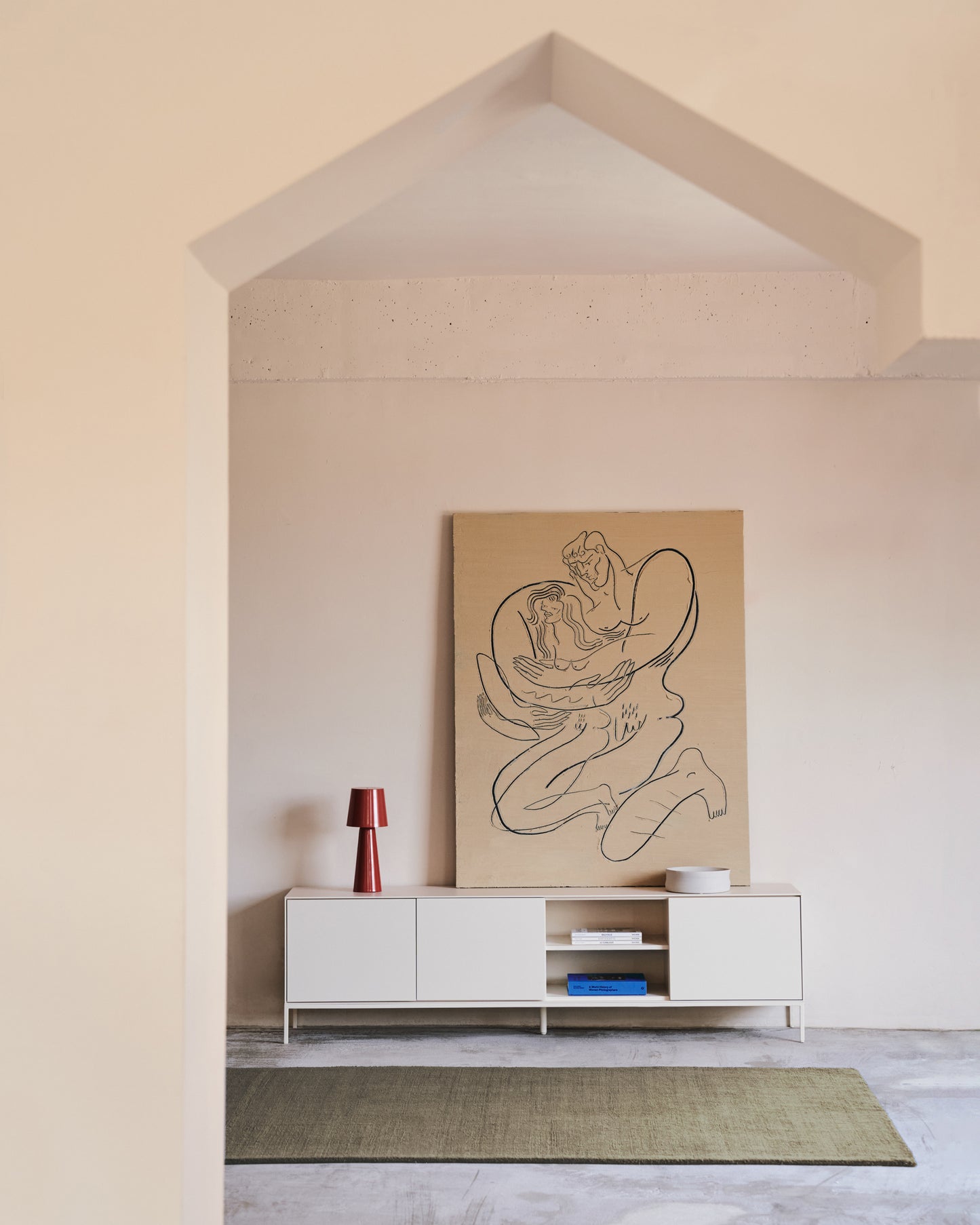 Kave Home Vedrana tv-meubel 3 deuren Wit
