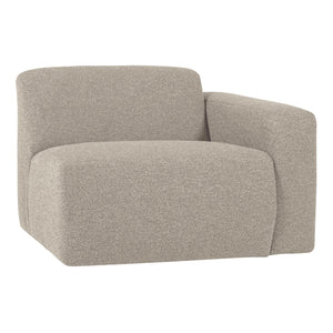 WOOOD Mojo Base 1-zits bank arm rechts bouclé Beige