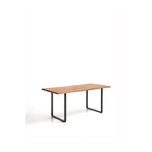 Kave Home Uxue eettafel rechthoek 160x90 cm Naturel/Zwart