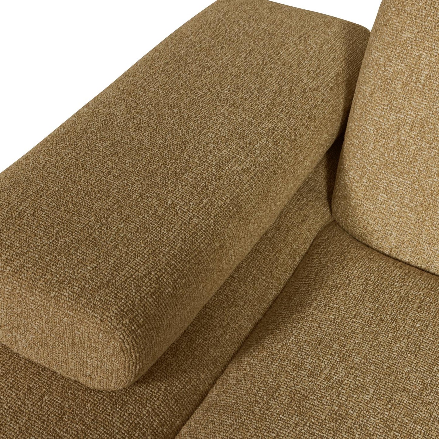 WOOOD Mojo chaise longue bank arm links bouclé Geel/Bruin Melange