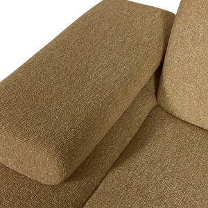 WOOOD Mojo chaise longue bank arm links bouclé Geel/Bruin Melange