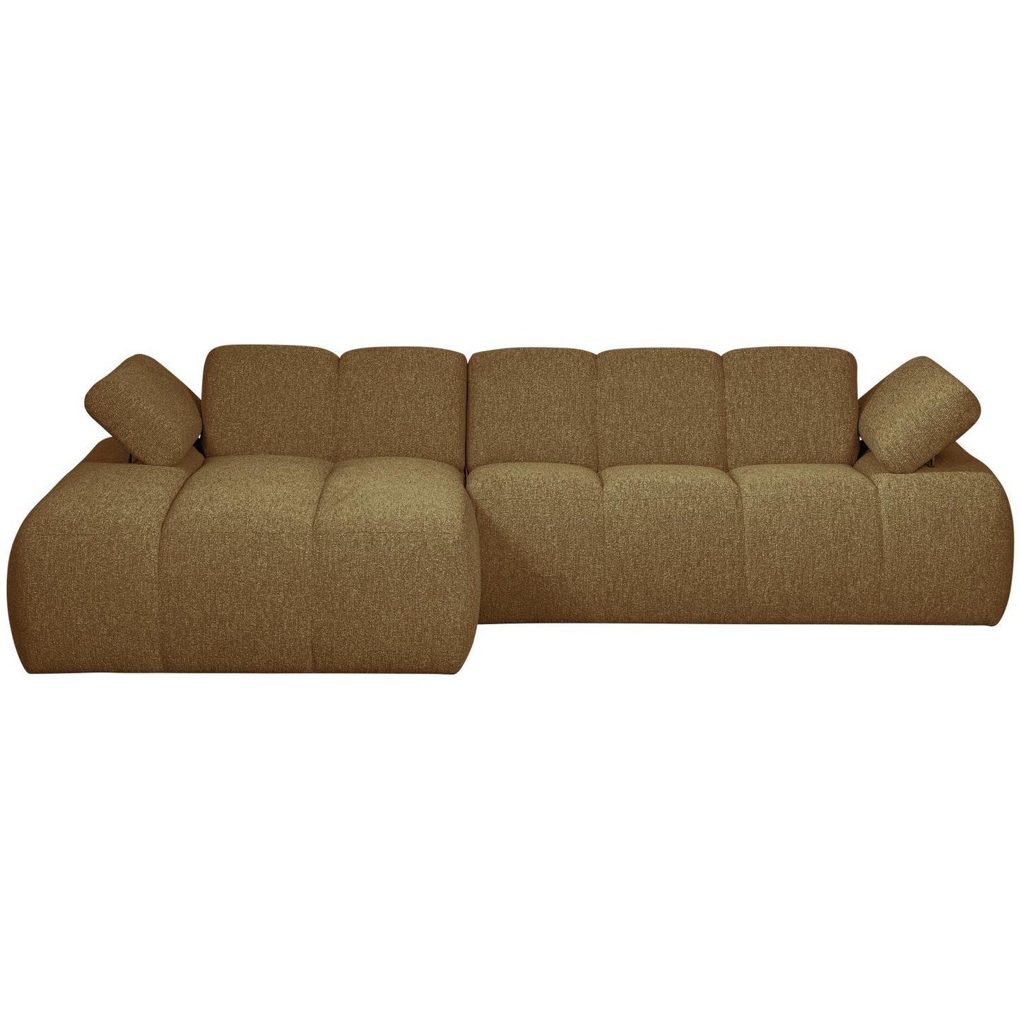 WOOOD Mojo chaise longue bank links bouclé Geel/Bruin Melange