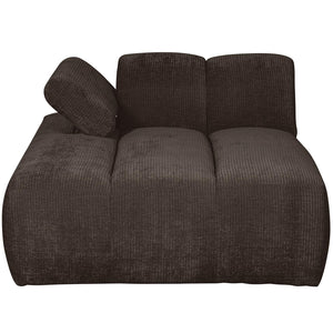 WOOOD Mojo chaise longue bank arm links ribstof Bruin