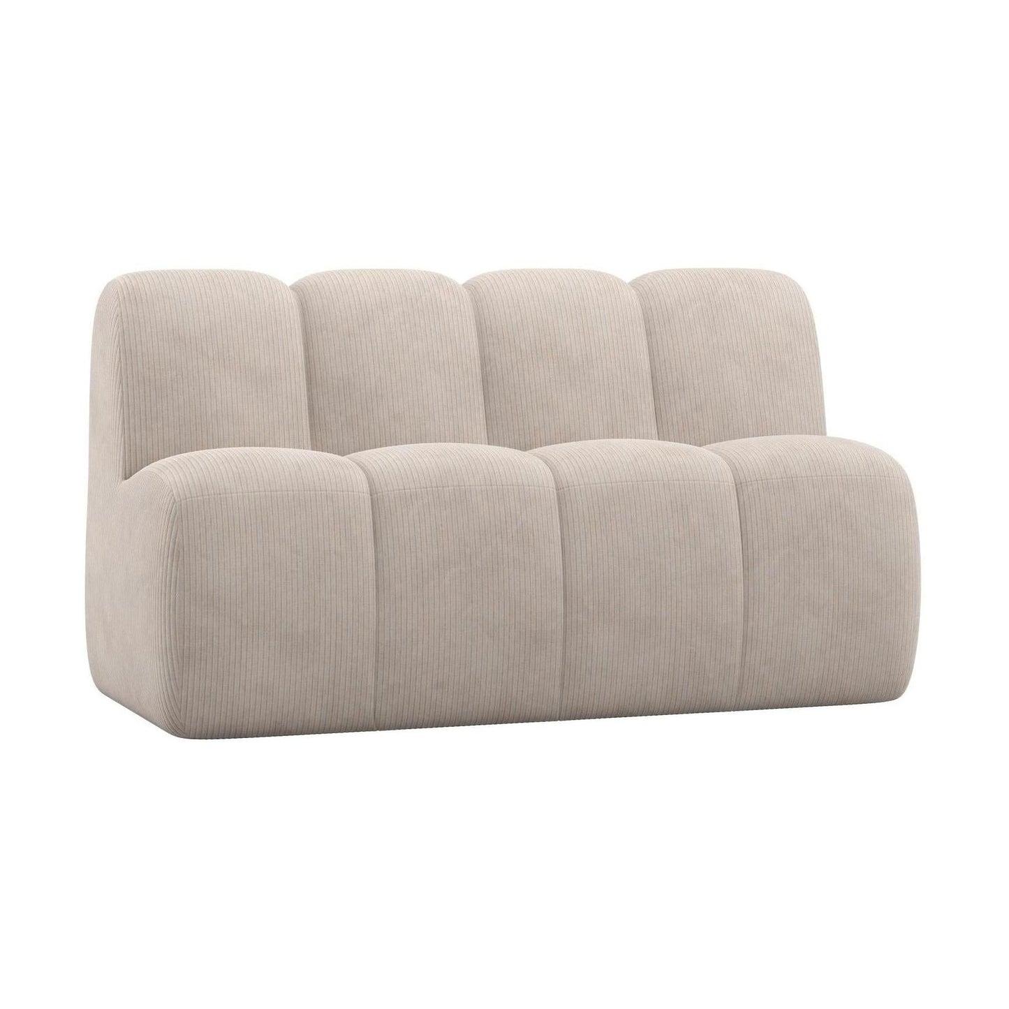 WOOOD Mojo eetkamerbank 164 cm met rugleuning ribstof Ecru