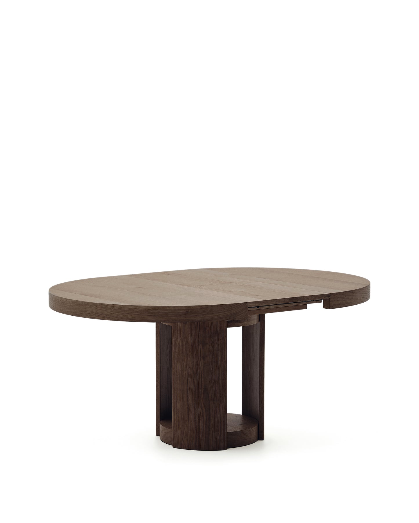Kave Home Artis eettafel uitschuifbaar rond Ø120 cm Dark brown