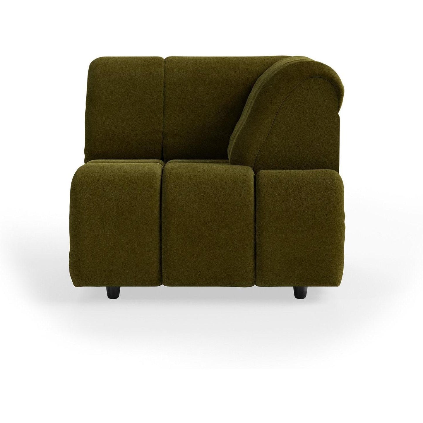 HKliving Wave bank right high arm Royal Velvet Olive
