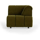 HKliving Wave bank right high arm Royal Velvet Olive