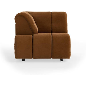 HKliving Wave bank left high arm Royal Velvet Caramel
