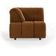 HKliving Wave bank left high arm Royal Velvet Caramel