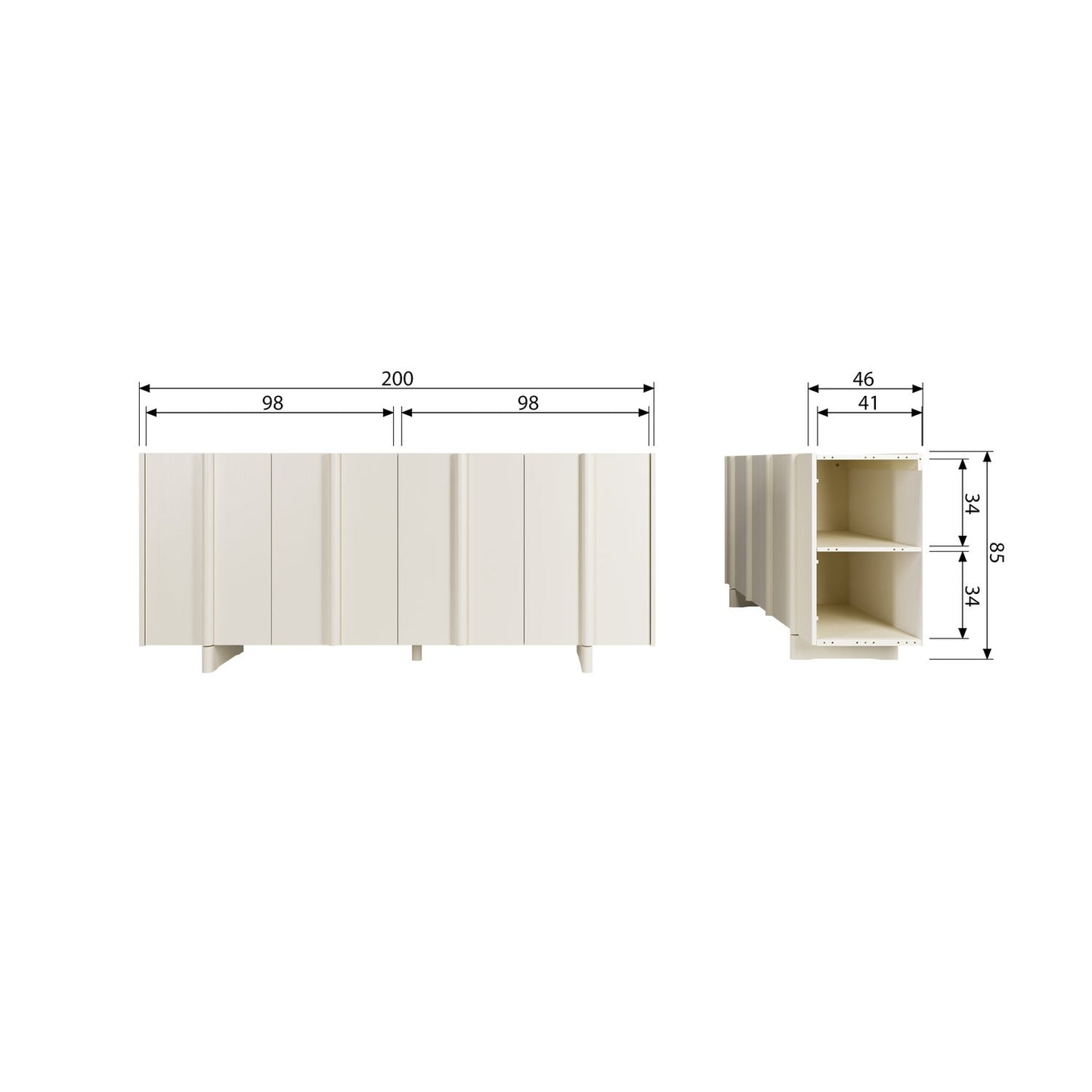 WOOOD Basu dressoir Dust