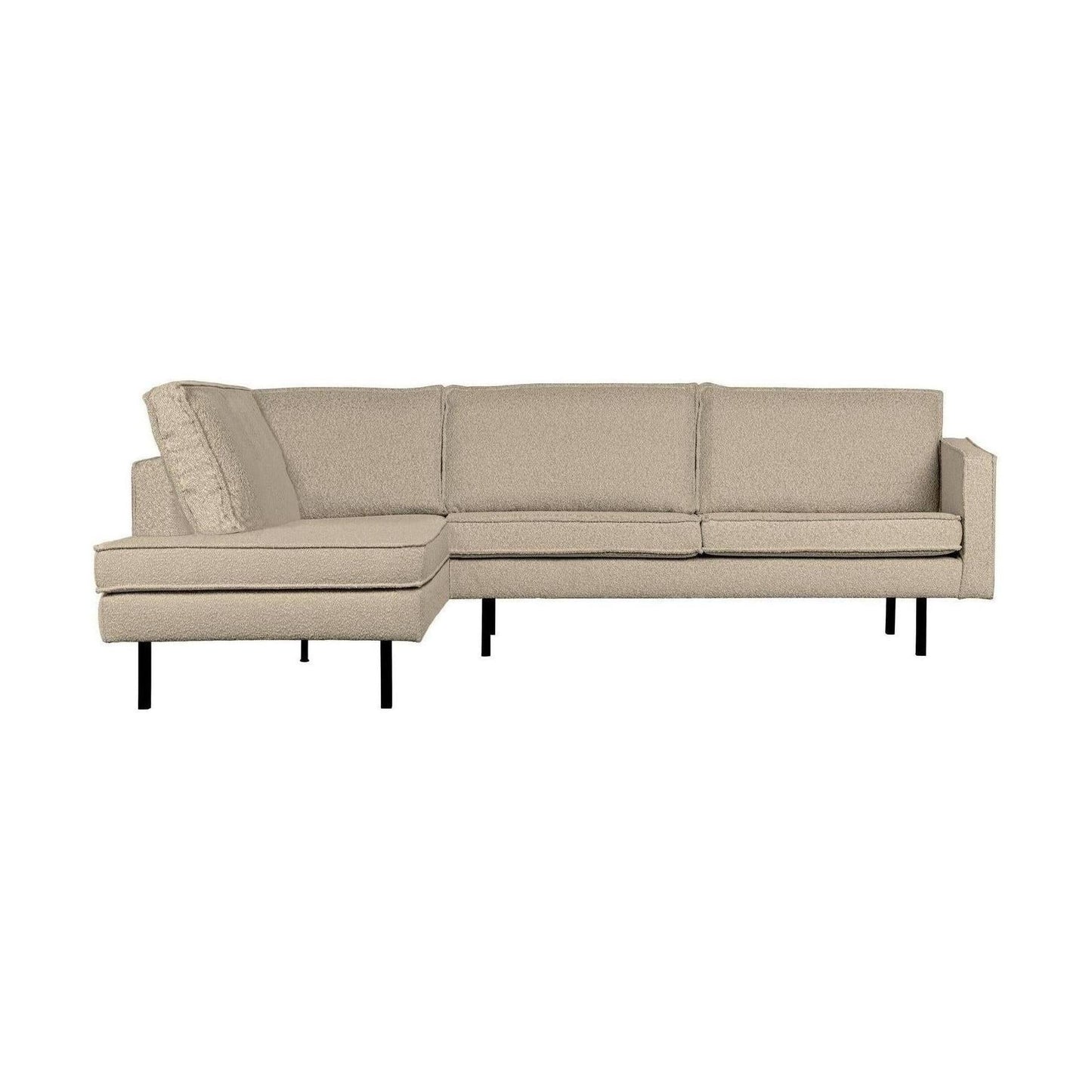 WOOOD Rodeo hoekbank links bouclé Beige