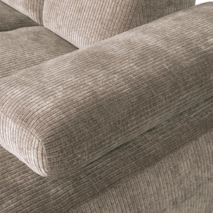 WOOOD Mojo chaise longue bank rechts ribstof Donkerzand