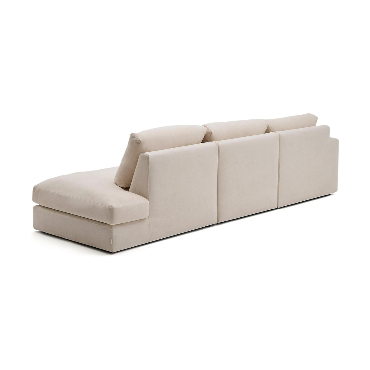 Kave Home Alea 5-zitsbank met chaise longue links Beige