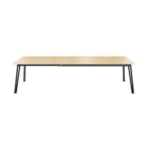 Mobitec Brest T0302 eettafel uitschuifbaar 180(280)x100 cm mat gelakt eiken poot zwart