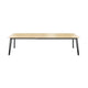 Mobitec Brest T0302 eettafel uitschuifbaar 180(280)x100 cm mat gelakt eiken poot zwart