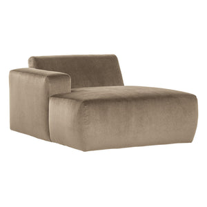 WOOOD Mojo Base chaise longue bank arm links velvet Khaki