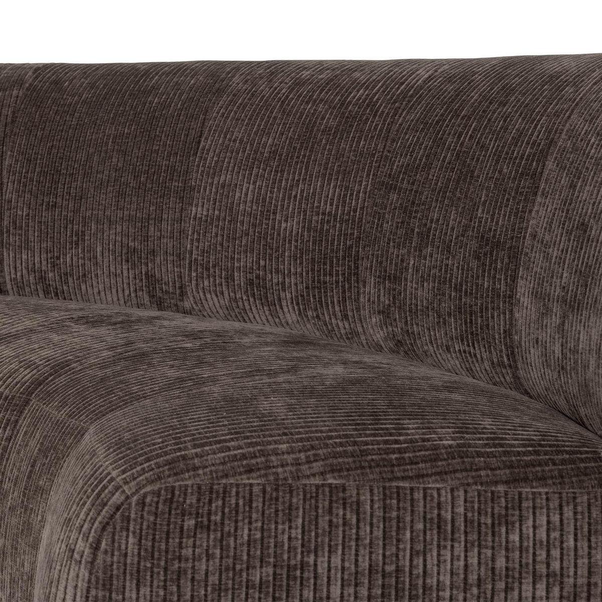 WOOOD Mojo Base eetbank halfronde hoek rugleuning rib Bruin