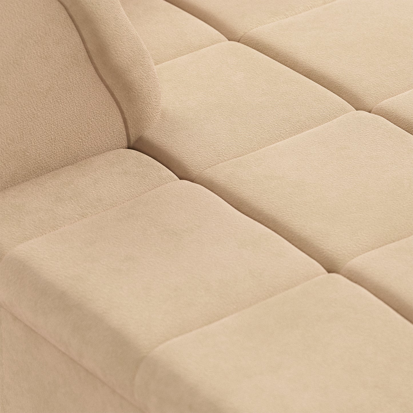HKliving Wave bank left divan Royal Velvet Cream