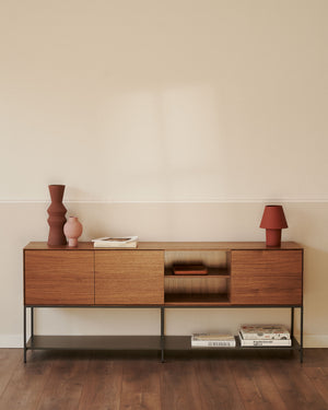 Kave Home Vedrana dressoir 3-deurs walnoot