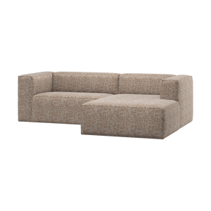 WOOOD Bean chaise longue bank rechts Lichtbruin Melange