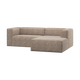 WOOOD Bean chaise longue bank rechts Lichtbruin Melange