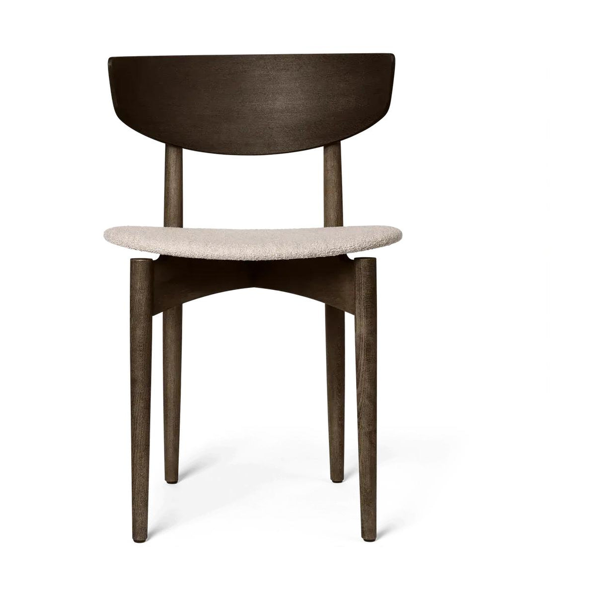 Ferm Living Herman eetkamerstoel Dark Stained/Soft Bouclé Natural