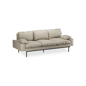HKliving Retro 3-zitsbank Pure Ivory