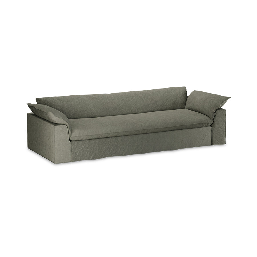 HKliving Nomad bank 305 cm Linen Army Green