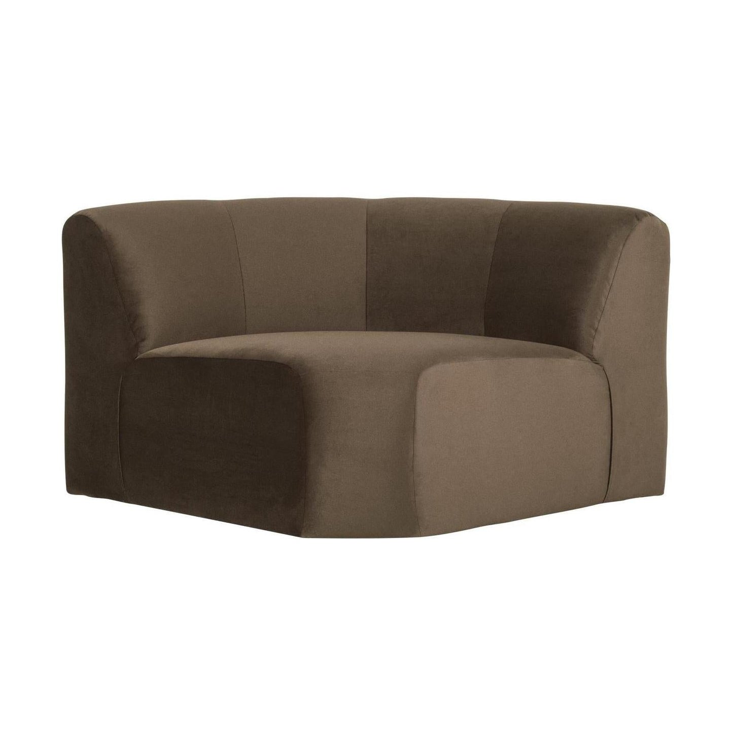 WOOOD Mojo Base bank hoekelement rond velvet Taupe